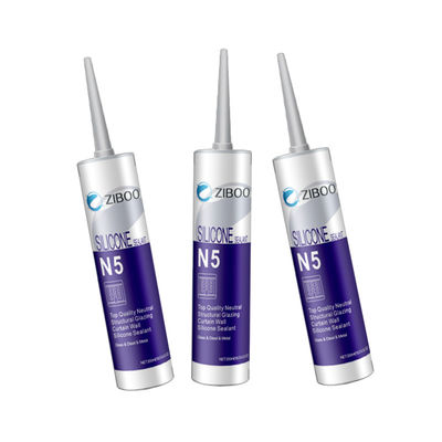 กระจกสีดํา Neutral Cure ซิลิโคน Sealant โมดูลลต่ํา Retardant ไฟ