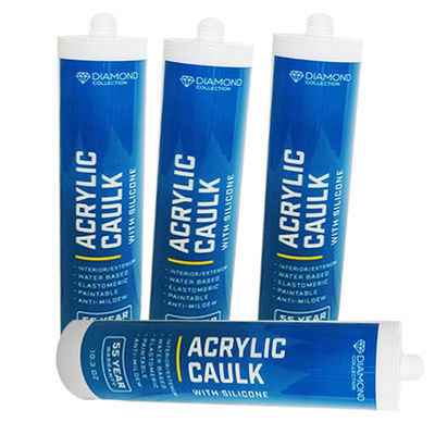 น้ําฝนกันแอคริลิก ซิลิโคน Caulk Acrylic Caulking Sealant Pintable 280ml