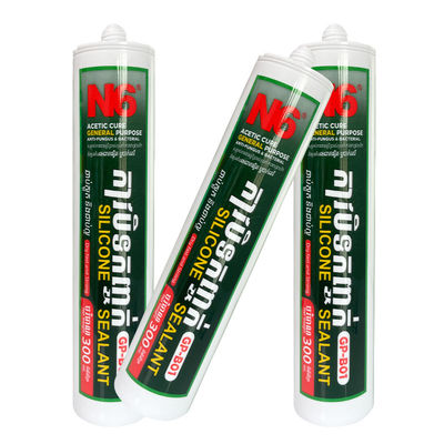 ราคาดี สีขาวใส กันน้ํา Acetoxy Acid ซิลิโคน Sealant ติดตั้งกระจกห้องน้ํา ออนไลน์