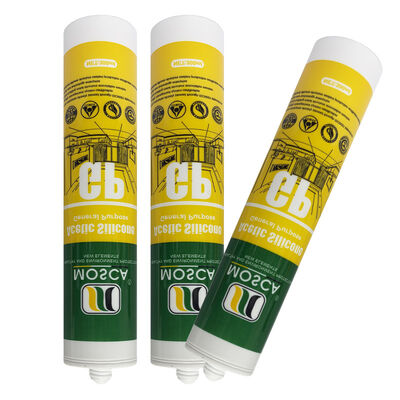 กันน้ําโปร่ง ไส้แห้งเร็วกรดซิลิโคน Sealant ประตูหน้าต่าง ห้องน้ํา