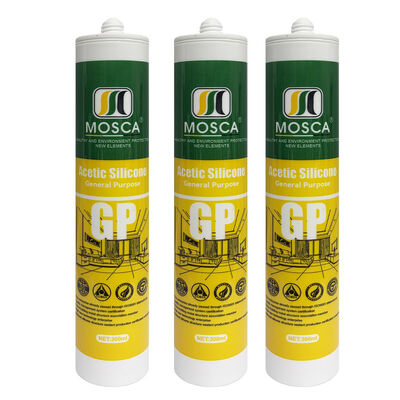 การแห้งรวดเร็ว สีซิลิโคน clear acetic sealant ประตูแก้วห้องน้ํากันน้ํา